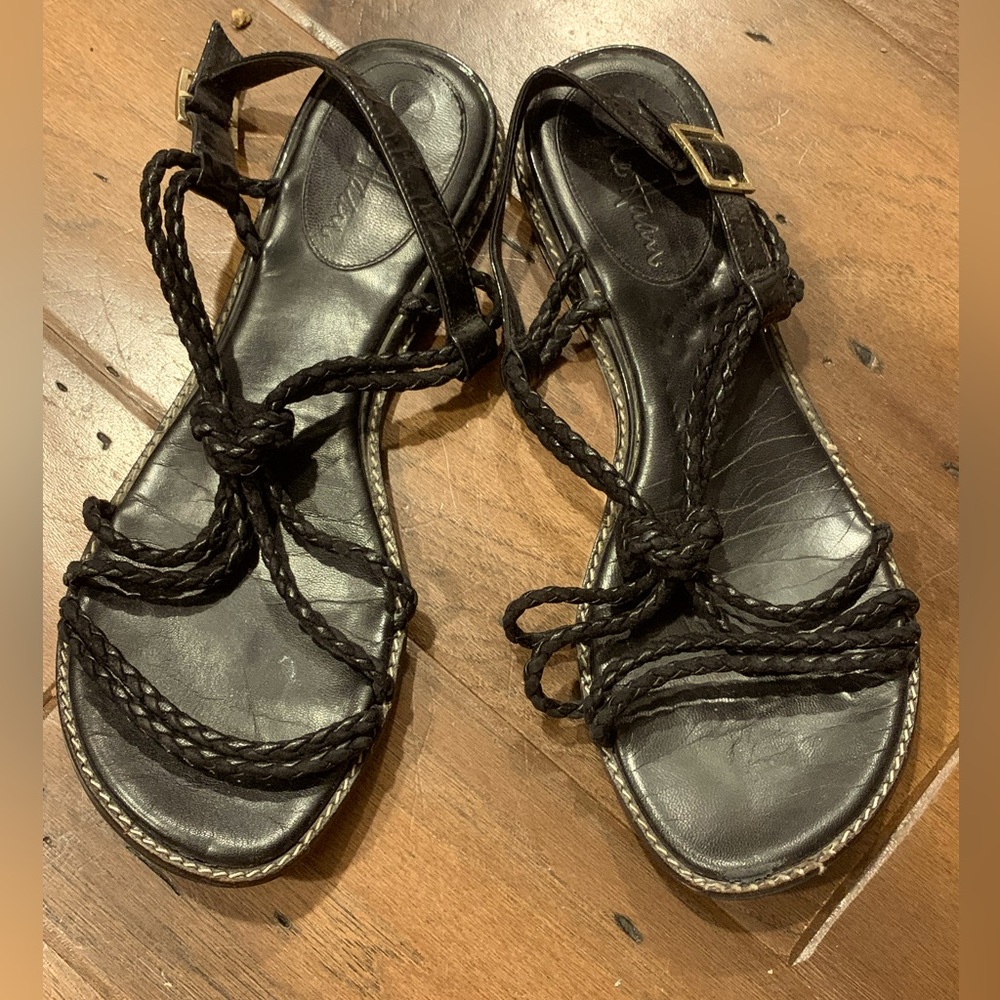 GUC Cole Haan braided leather gladiator dad sandals 7.5